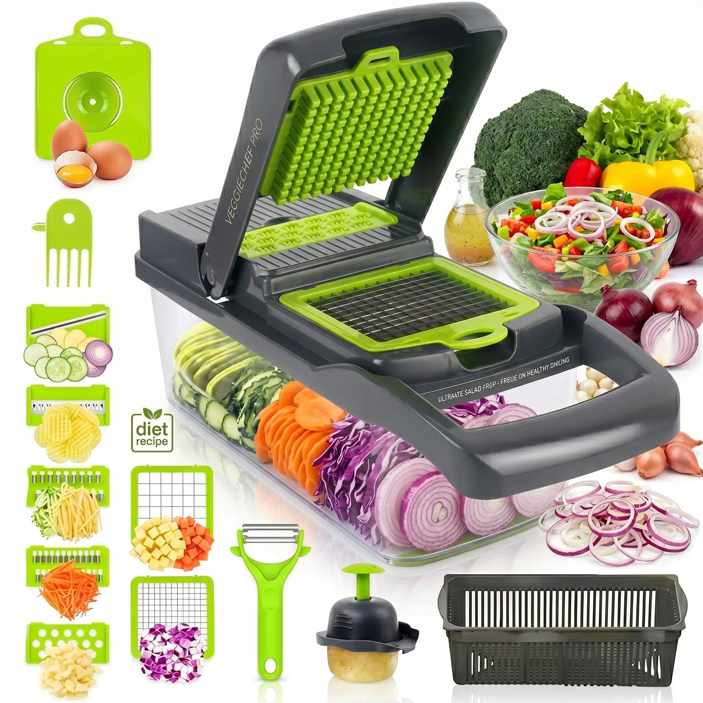 16 IN1 Vegetable Cutter & Slicer All in 1
