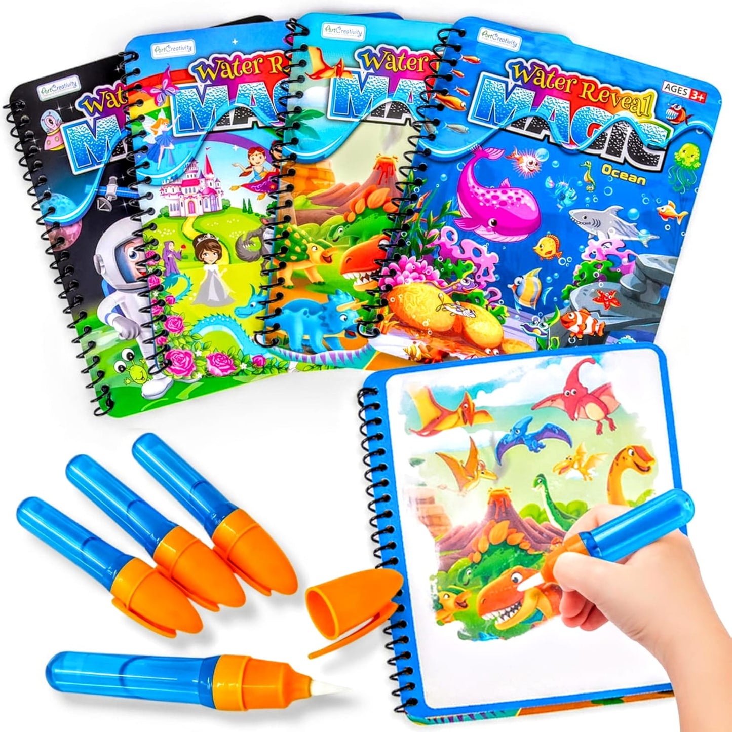 Magic Water Book Painting Drawing Coloring ( 3 Books + 3 Pens  999/-)