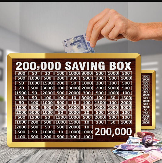 Umrah Saving Box - Wooden Islamic Money Saving Box - 280 Days