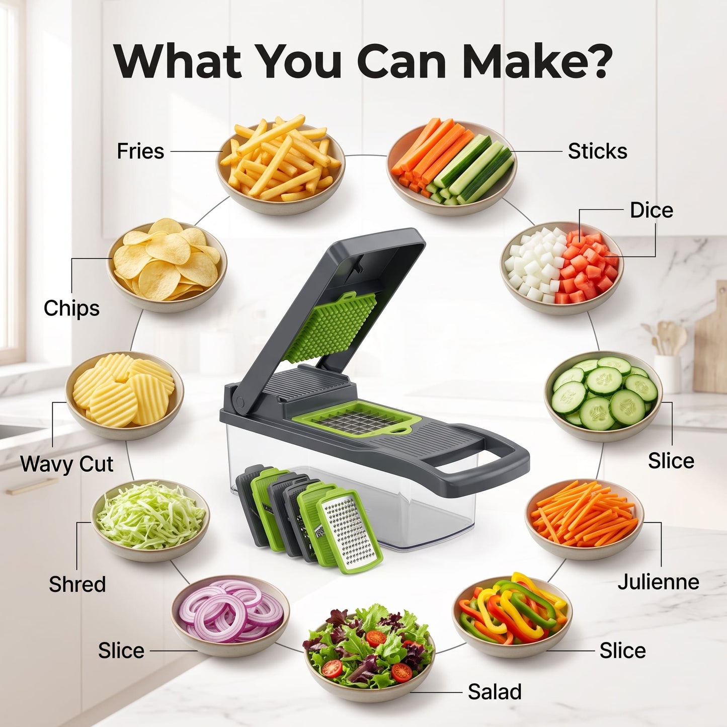 16 IN1 Vegetable Cutter & Slicer All in 1
