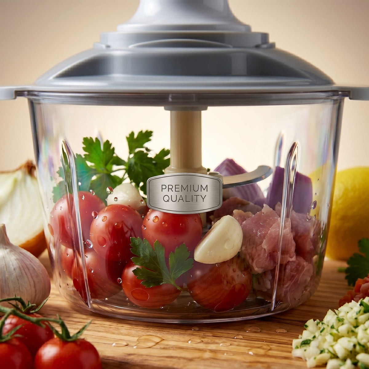 Food Chopper Hand-Press 1.5 Liter